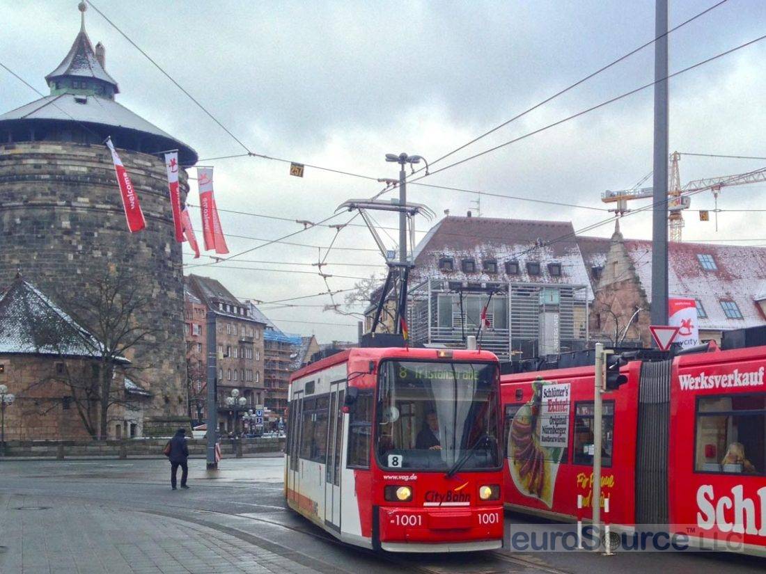 Nuremberg Altstadt From Hauptbahnhof