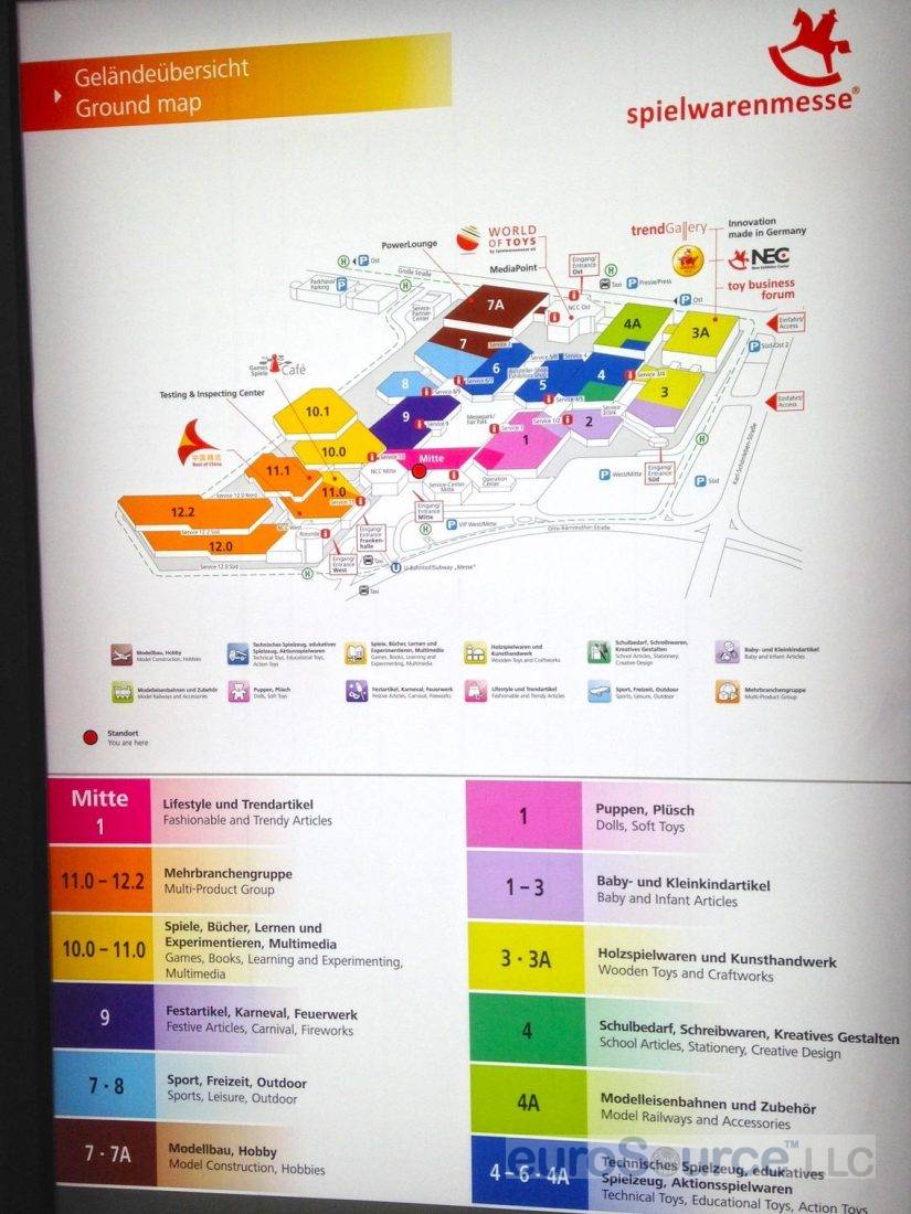 Nuremberg Toy Fair Map 2016